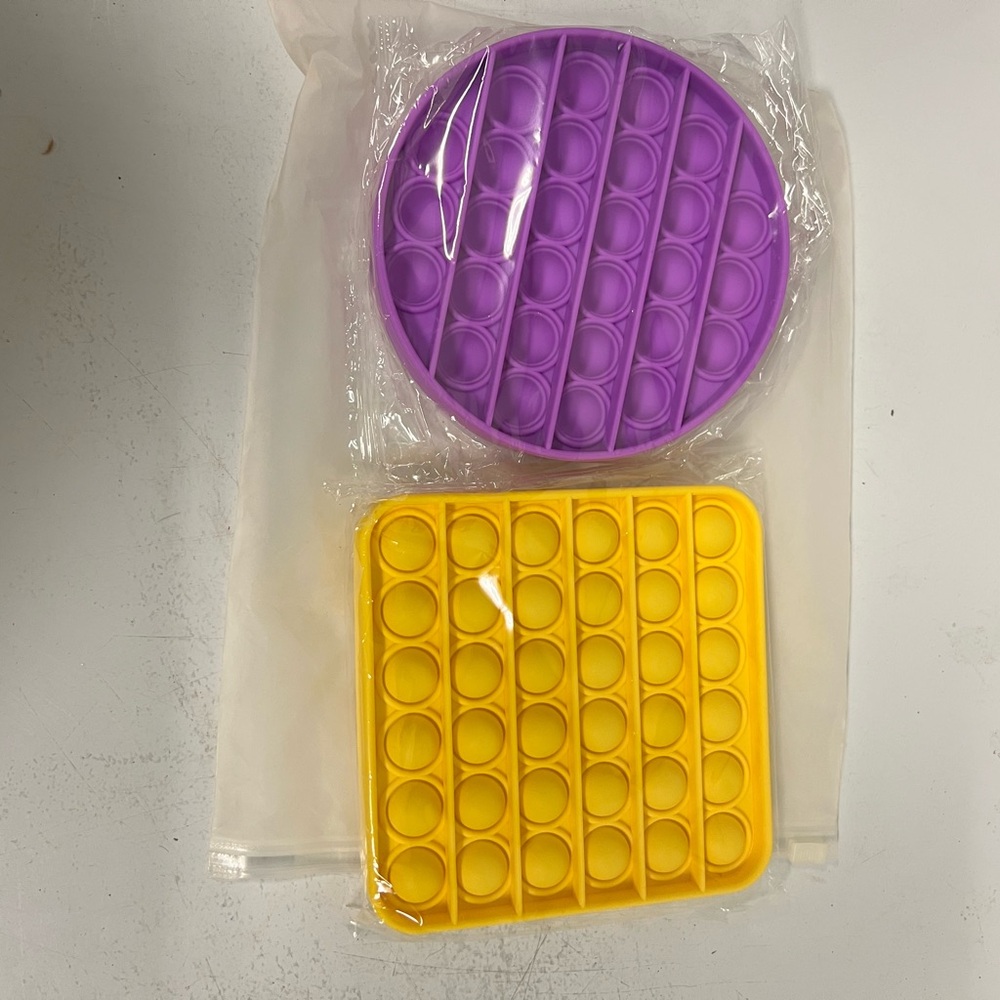 Purple and Yellow Pop It Fidget Toys